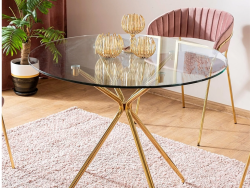 Apvalus stiklinis stalas AZALIA 80