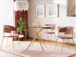 Apvalus stiklinis stalas AZALIA 80