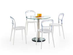 Apvalus stiklinis stalas CYRYL