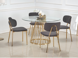 Apvalus stiklinis stalas LIVERPOOL