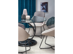 Apvalus stiklinis stalas OPTICO