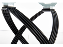 Apvalus stiklinis stalas OPTICO