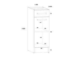 Apatinė spintelė KOR-01 S30-1SZ