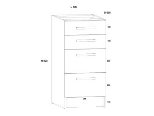 Apatinė spintelė KOR-04 S40-4SZ