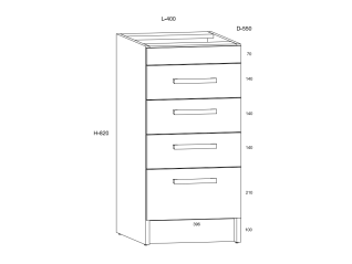 Apatinė spintelė ROD-04 S40-4SZ