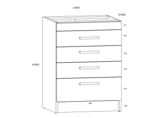 Apatinė spintelė ROD-06 S60-4SZ