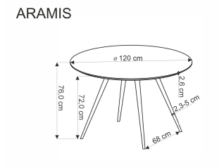 Apvalus stalas ARAMIS