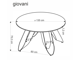 Apvalus stalas GIOVANI