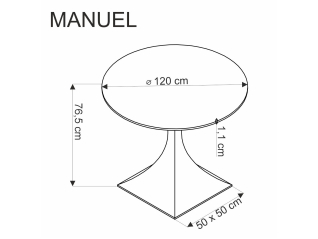 Apvalus stalas MANUEL