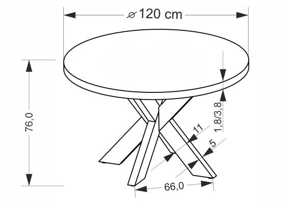 Apvalus stalas MORUS 10