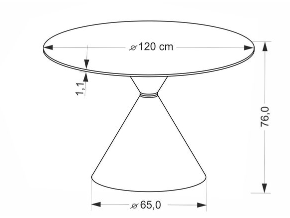 Apvalus stalas GARET 10