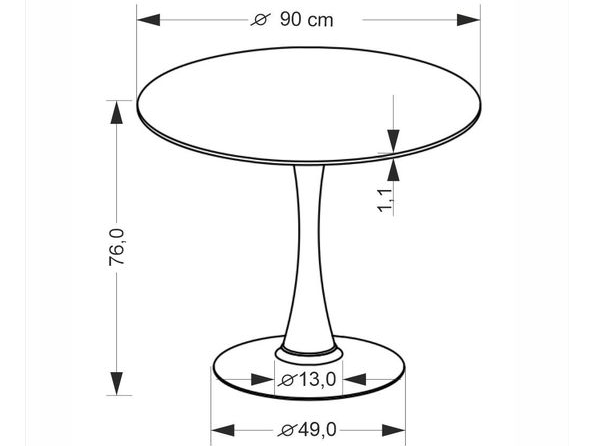 Apvalus stalas TOLIO 13