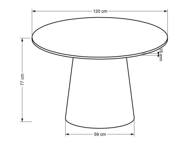 Apvalus stalas GINTER 10