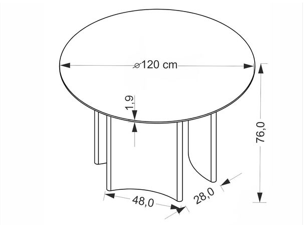 Apvalus stalas CALDO 11 Apvalus stalas CALDO 11