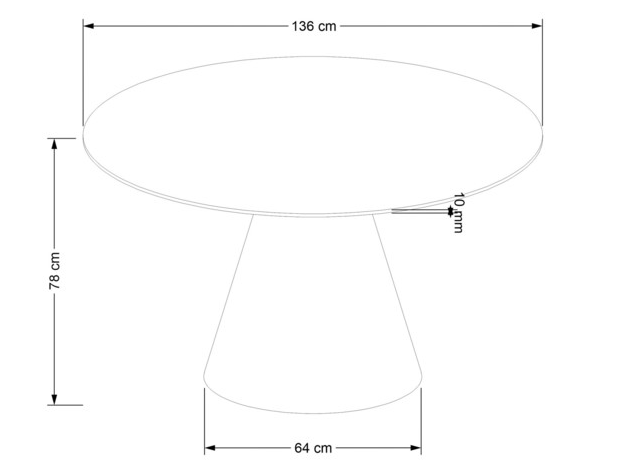 Apvalus stalas HENDERSON 16