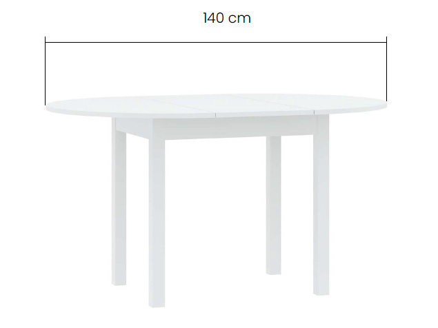 Apvalus išskleidžiamas stalas SENDI 100 1