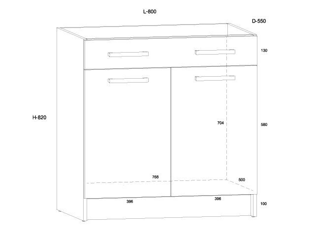 Apatinė spintelė KOR-10 S80-Z 4