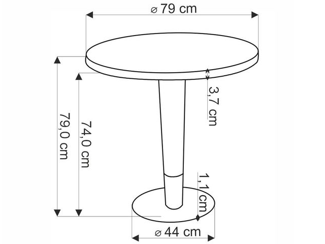 Apvalus stalas MORATA 12 Apvalus stalas MORATA 12