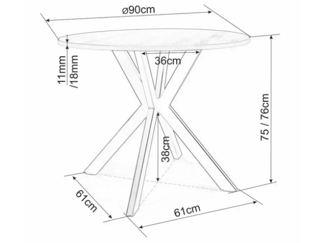 Apvalus stalas TALIA II 4 Apvalus stalas TALIA II 4