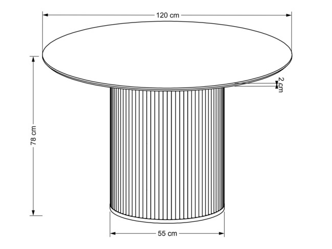 Apvalus stalas LOPEZ 8