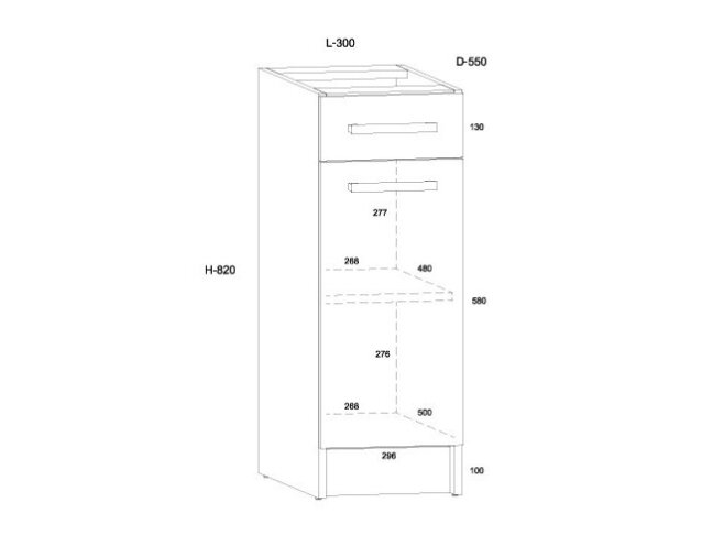 Apatinė spintelė KOR-01 S30-1SZ 5