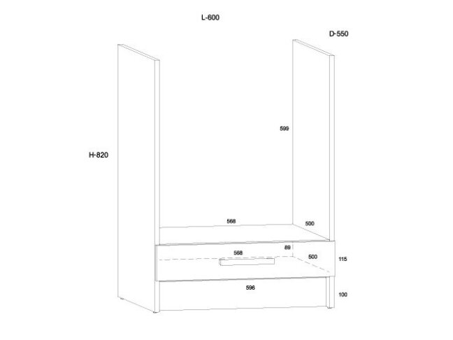 Apatinė spintelė KOR-07 S60-PK 4 Apatinė spintelė KOR-07 S60-PK 4
