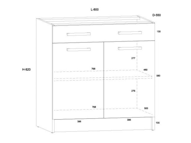 Apatinė spintelė KOR-08 S80-1SZ 4 Apatinė spintelė KOR-08 S80-1SZ 4