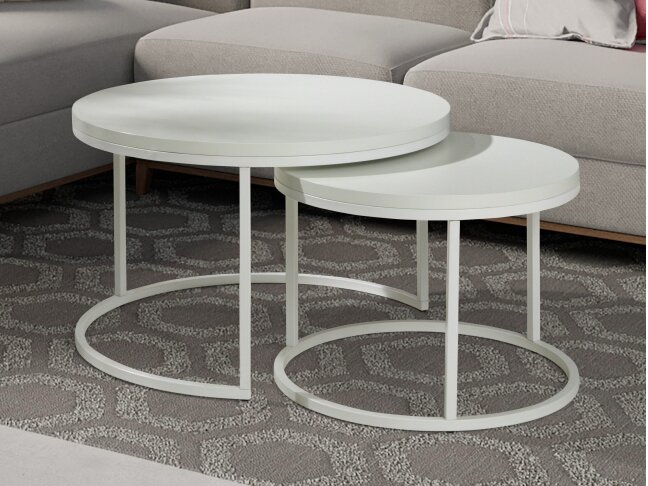 Apvaliu Kavos staliukų rinkinys LOFT Apvaliu Kavos staliukų rinkinys LOFT