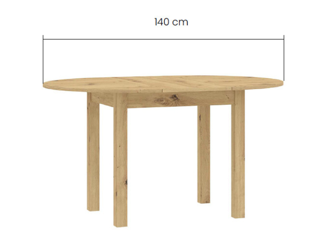 Apvalus išskleidžiamas stalas SENDI 100 2