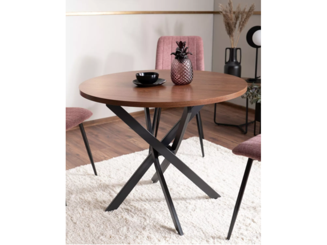 Apvalus stalas AGIS RIEŠUTAS 3