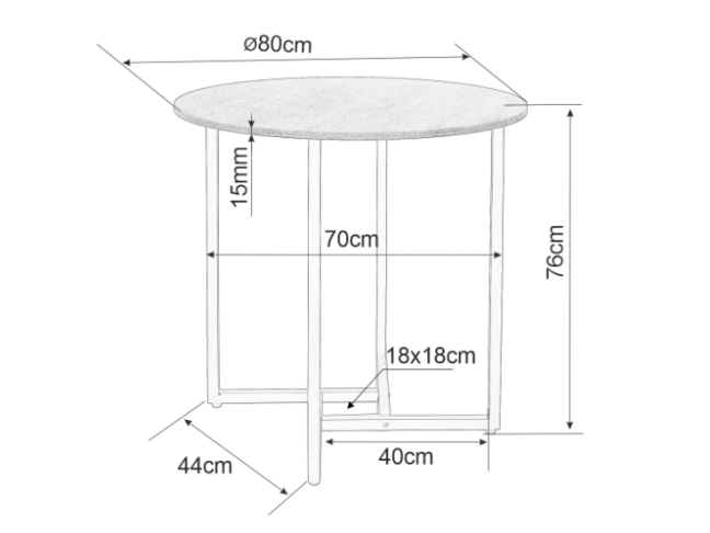 Apvalus stalas ALTO II 5
