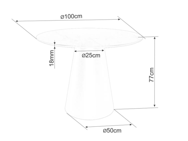 Apvalus stalas ANGEL 100 4 Apvalus stalas ANGEL 100 4
