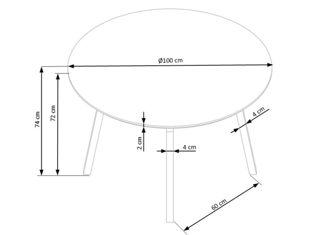 Apvalus stalas BALROG 8