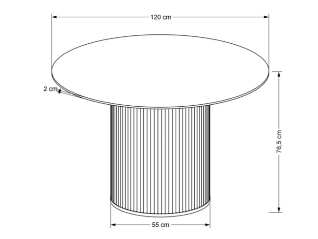 Apvalus stalas BRUNO 11 Apvalus stalas BRUNO 11