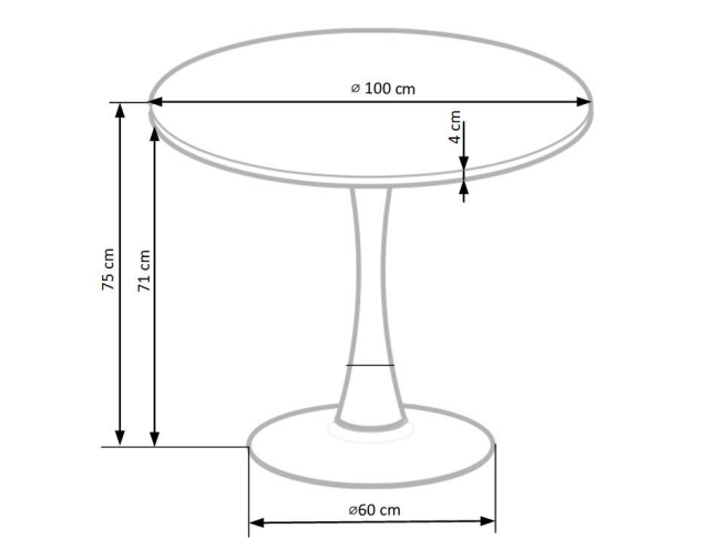Apvalus stalas CARMELO 11