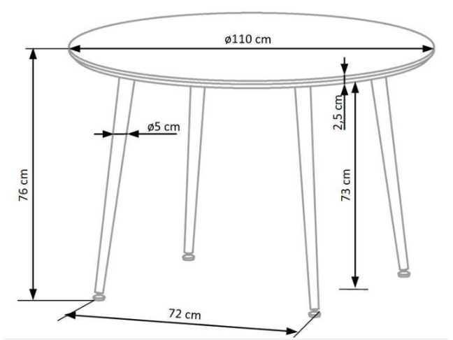 Apvalus stalas DOMENICO 11