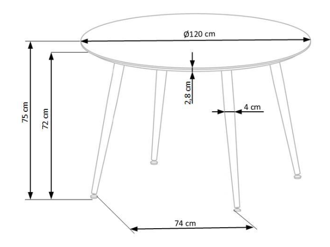 Apvalus stalas EMBOS 12 Apvalus stalas EMBOS 12