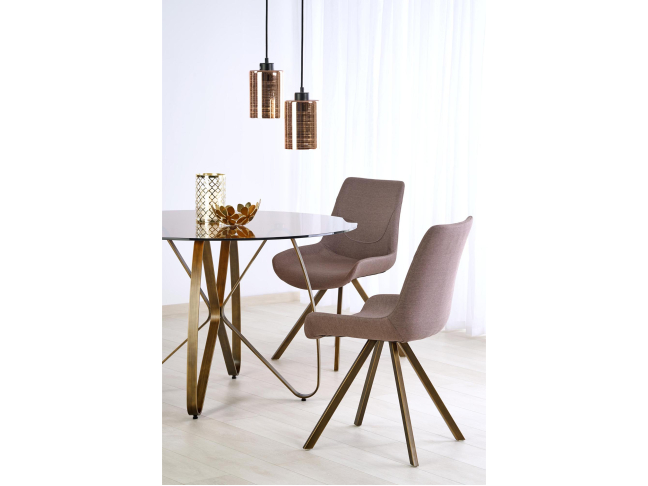 Apvalus stiklinis stalas LUNGO 1 Apvalus stiklinis stalas LUNGO 1