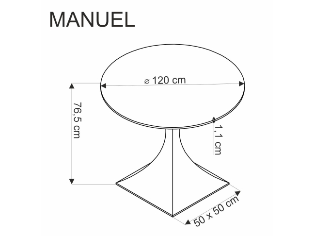 Apvalus stalas MANUEL 10