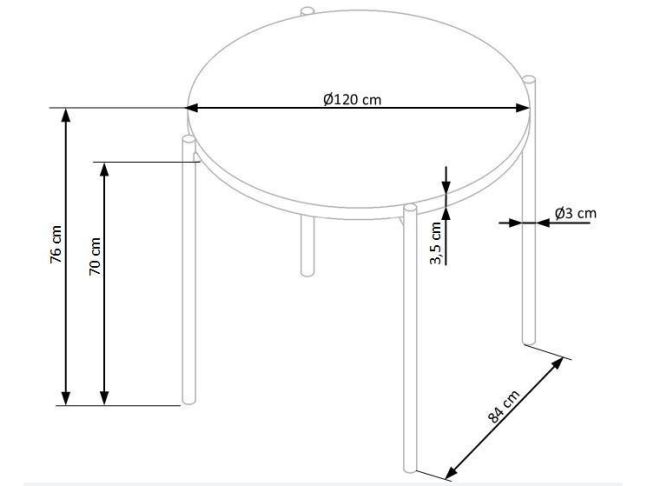 Apvalus stalas MORGAN 10 Apvalus stalas MORGAN 10