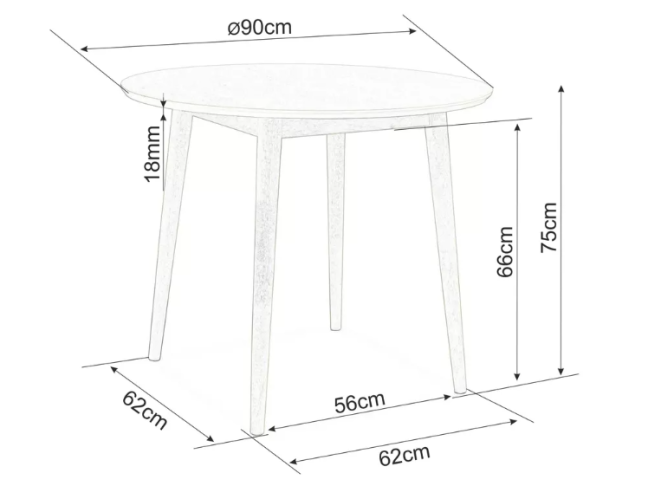 Apvalus stalas NELSON 3