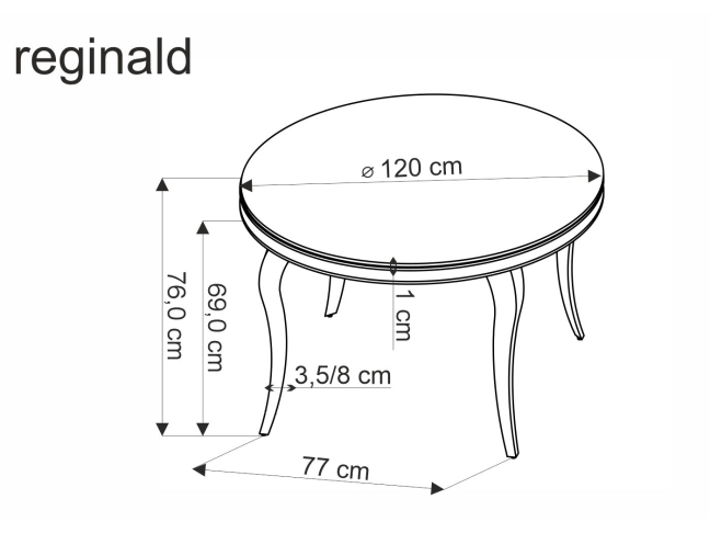 Apvalus stiklinis stalas REGINALD 2 9 Apvalus stiklinis stalas REGINALD 2 9