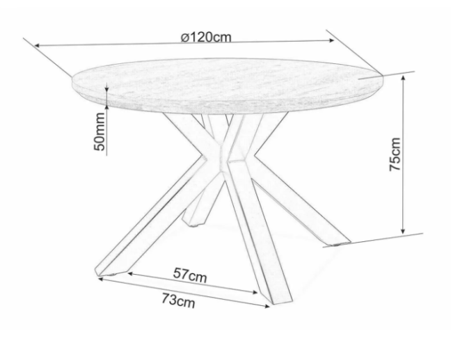 Apvalus stalas RITMO 120 5 Apvalus stalas RITMO 120 5