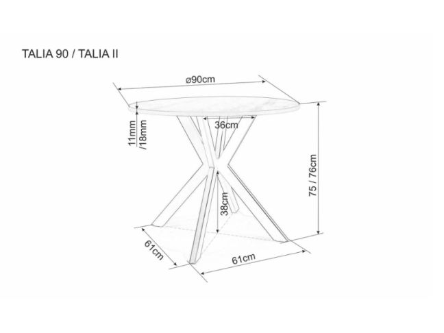 Apvalus stalas TALIA II 4