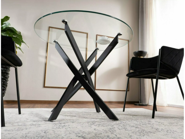 Apvalus stiklinis stalas AGIS 2