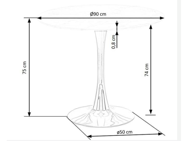 Apvalus stiklinis stalas CASEMIRO 9 Apvalus stiklinis stalas CASEMIRO 9