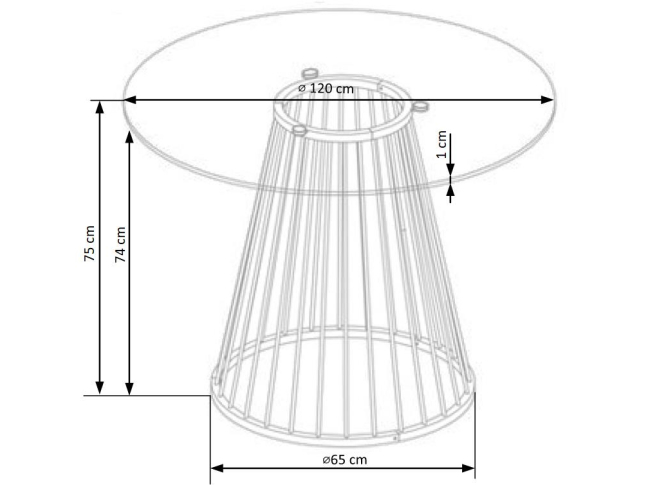 Apvalus stiklinis stalas LIVERPOOL 11 Apvalus stiklinis stalas LIVERPOOL 11