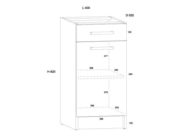 Apatinė spintelė KOR-03 S40-1SZ 4 Apatinė spintelė KOR-03 S40-1SZ 4
