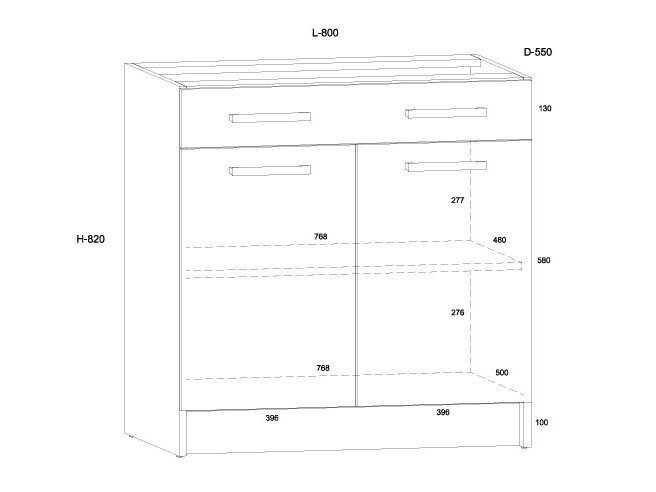 Apatinė spintelė KOR-08 S80-1SZ 4 Apatinė spintelė KOR-08 S80-1SZ 4