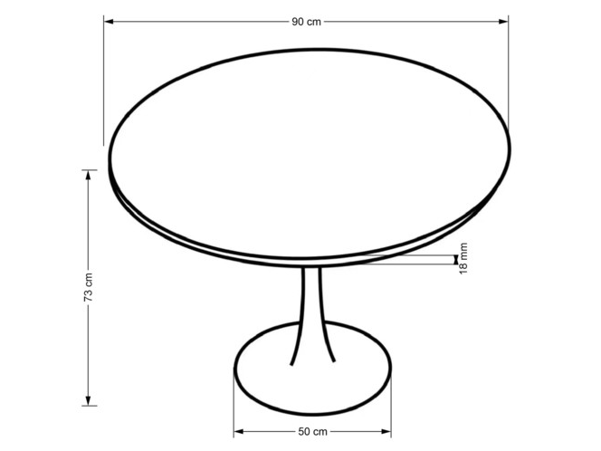 Apvalus stalas OLMO 9